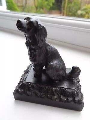 Antique Cold Painted Bronze Spaniel Paperweight Dog Desk Ornament Weighted • £65