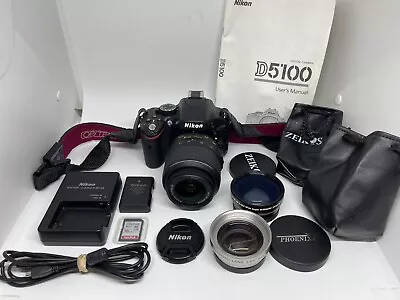 Nikon D5100 16.2MP Digital SLR Camera W/ AF-S DX Nikkor 18-55mm VR Lens & More • $296.97