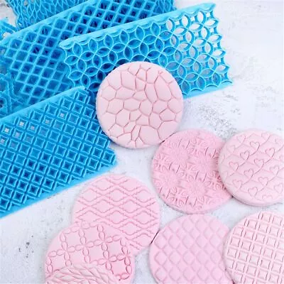 Fondant Quilting Stencil Icing Texture Cake Embosser Mold Flower Cookie Cutter • £3.47