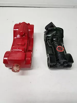  Avon Car Glass Cologne Bottles Empty Red And Black One Has Cap One Does Not • $29.95