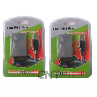$19.43 • Buy 2pcs 2000mAh Rechargeable Battery For PlayStation 4 Pro PS4 Pro Controller