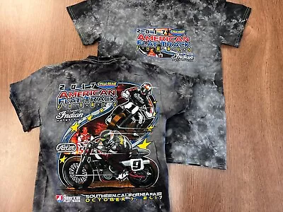 2017 American Flat Track Finals S T Shirt Deadstock Indian Motorcycle Tie Dye Bk • $15