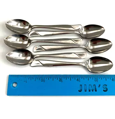 Vintage Coffee Espresso Spoons Gelato Sorbet Stainless Modern Set Of  5 JAPAN • $9.99