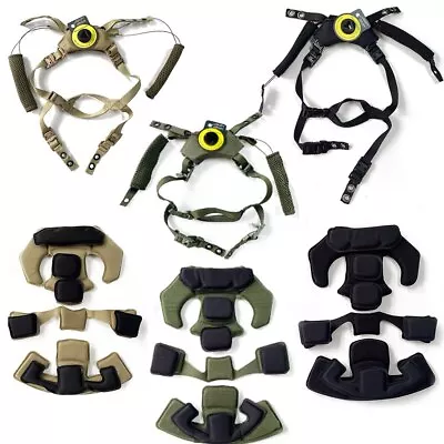 Tactical Dial Suspension Chin Strap With Sponge Pad For WENDY Fast MICH Helmet • £17.11