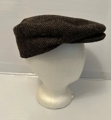 Tweed Ivy Cap Newsboy Flat Ascot Hat 7 1/4-7 3/8 Finest Headware 100% Wool VTG • $26.99