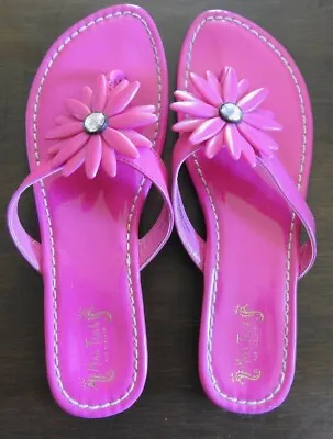 MISS TRISH Pink SANDALS For Target - Size 5 Women's Flower Rhinestone • $6.99