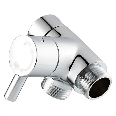 3-Way Shower Arm Diverter Valve T Adapter Replacement Chrome Brushed N ORB Gold • $21.99