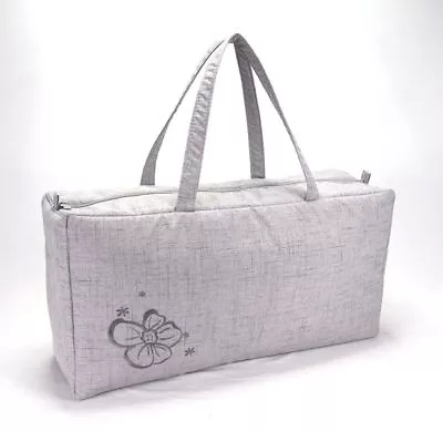 Knitting Bag Wool / Yarn / Craft Storage Bag Ex Large With Embroided Flower • £14.99