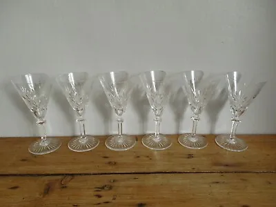 Val St Lambert Eurydice Cut Glass Crystal Conical Bowl Sherry Wine Glass 13cm X6 • £60