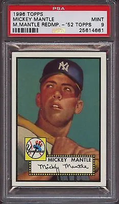 1996 Topps Mickey Mantle Redemption Mickey Mantle 1952 Topps PSA 9 Mint Yankees • $999.99