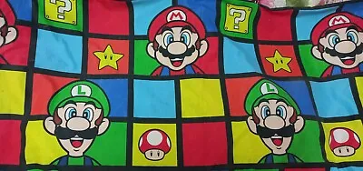 Funky Mario Brothers  Fabric Remnant (128cm X 60cm) • $19.57