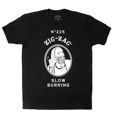$13.99 • Buy Zig-Zag Rolling Papers T-Shirt Slow Burning Classic Black Adult MEDIUM