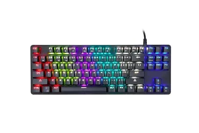 $29 • Buy Kogan Wired TKL Rainbow RGB Mechanical Gaming Keyboard Brown Switch For PC Black