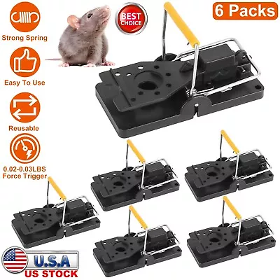 6 Pack Mouse Traps Rat Mice Killer Snap Trap Power Rodent Heavy Duty Pest Trap • $10.99