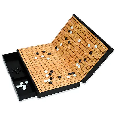 MYUNGIN Folding Magnetic Travel Go Weiqi Baduk Game Set Board Pieces With Drawer • $43.50