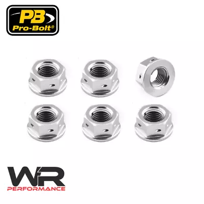 Probolt Rear Sprocket Nuts Silver For Yamaha FZ6 600 N / NS / NA 2004-2008 • $50.27