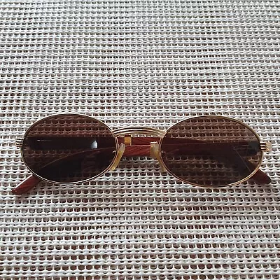 Cartier Sully Bubinga Wood Frame Vintage Sunglasses 100% Authentic • $2000