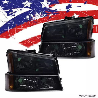 Smoked Clear Headlight+Bumper Black Tinted Tail Light Fit For 2003-07 Silverado • $53.88