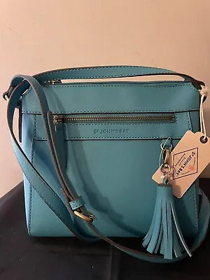 St John’s Bay Women’s Quincy Crossbody Handbag Faux Leather Teal NWT • $20