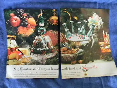 1961 VTG Orig Magazine Ad 7 Up Soda Drink Say Christmastime At Your House 2PG • $10