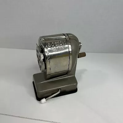 Boston Vacuum Mount 8 Hole Pencil Sharpener Manual Crank Suction Vintage READ • $19.95