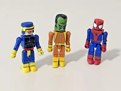 Marvel Minimates Cyclops Leader Hulk Wave 6 Spider-Man Lot Of 3  Figures • $14.99