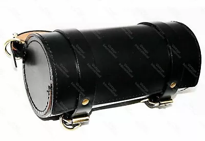 MOTO GUZZI Engraved Tool Roll Bag Genuine Leather Black • $58.28