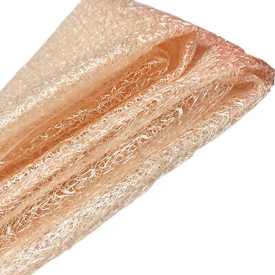 Solid Color Mesh Lace Fabric Net Hollow Gold Silver For DIY Wedding Dress Veil • $6.99
