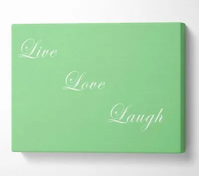 £18.99 • Buy Love Quote Live Love Laugh Green Canvas Wall Art Home Decor Large Print