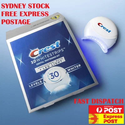 $98.95 • Buy Crest 3D Whitening Strips LED LIGHT Professional White 30 Levels Whitestrips