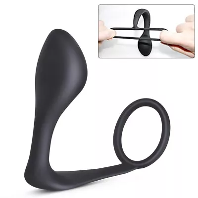 Male Prostate Massager Anal Butt Plug Penis Cock Ring Sex Toys For Men Couples • $6.99