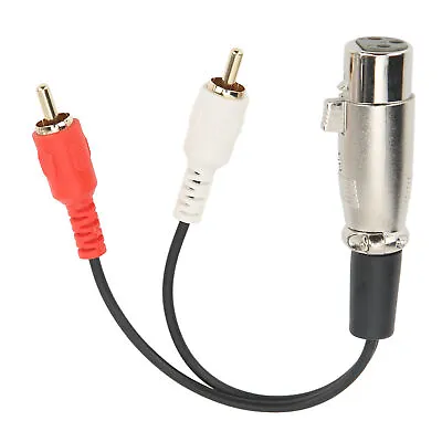 XLR Female To 2 X Phono Plug Adapter Y Splitter Patch Cable XLR • £5.41