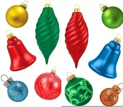 ~ Photoessence Christmas Ornaments Baubles Bell Design Mrs Grossman Stickers ~ • $1.30