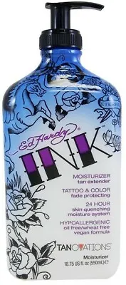 Ed Hardy INK Moisturizer Tan Extender Tattoo & Color Fade Protecting Lotion-18oz • $17.80