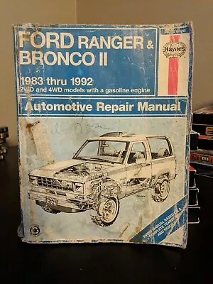 Haynes #1026 Ford Ranger & Bronco Ii 1983 Thru 1993 Owners Repair Manual • $9.95