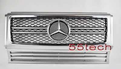 Mercedes G Class W463 Grille Grill G500 G55 90~08 AMG Silver/ Black Mesh NEW 3F • $227.99