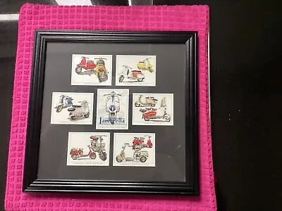 Vintage Framed Series Of 6 Collectors Cards Lambretta Golden Era • £20