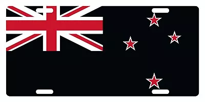 New Zealand Flag Custom License Plate Emblem Black White And Red Version • $13.41