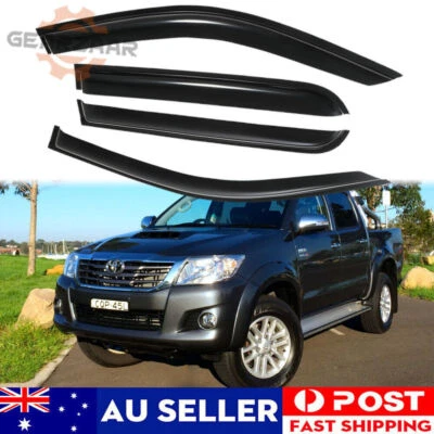 $29.98 • Buy Weather Shield Window Visors Deflector Fit For TOYOTA HILUX SR5 2015-20 Dual Cab