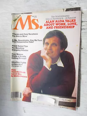 Ms. Magazine June 1981 Alan Alda Abortion Rights Gloria Steinem Women's Feminism • $14.95