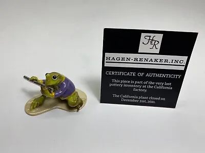 Hagen Renaker #37 3254 Frog Flute NOS Last Of The Factory Stock Free Ship • $29.99
