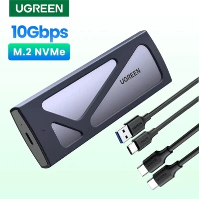 $43.95 • Buy NVMe M.2 SSD Case USB-C Storage Case SSD External Enclosure + Cable Ugreen