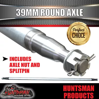 Galvanised Trailer Axle 39mm Round 63 .  1600mm. 750kg Boat Jetski Trailer • $88