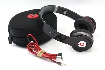 Monster Beats By Dr. Dre Solo HD Wired On-Ear Black Headphones 85N2EU4N74 • $48.99