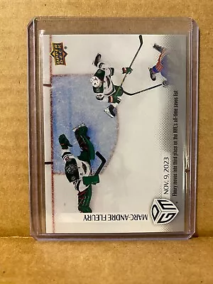 2023-24 Upper Deck Marc-Andre Fleury Game Dated Moments #17 Nov. 9th 2023 • $2.95