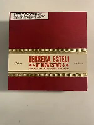 Herrera Esteli Lonsdale Deluxe Habano Empty Wood Cigar Box 7.25  X 7.75  X 1.25  • $15