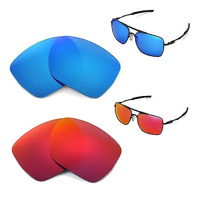 £35.28 • Buy Walleva Polarized Fire Red + Ice Blue Lenses For Oakley Deviation Sunglasses