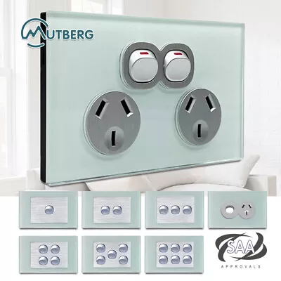 AU Standard Electrical Wall Power Socket Point GPO Glass Switch Panel Outlet 10A • $21.18