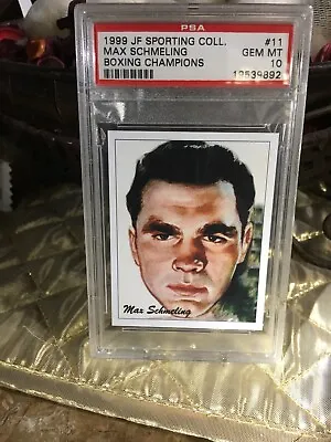 1999 JF SPORTING COLL BOXING CHAMPIONS MAX SCHMELING  #11 PSA 10 Highest Grade • $69