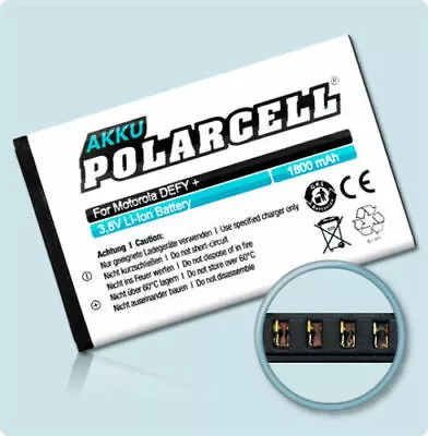 PolarCell Replacement Battery For Motorola Defy+ Plus MB526 Defy Mini XT320 HF5X • $25.99